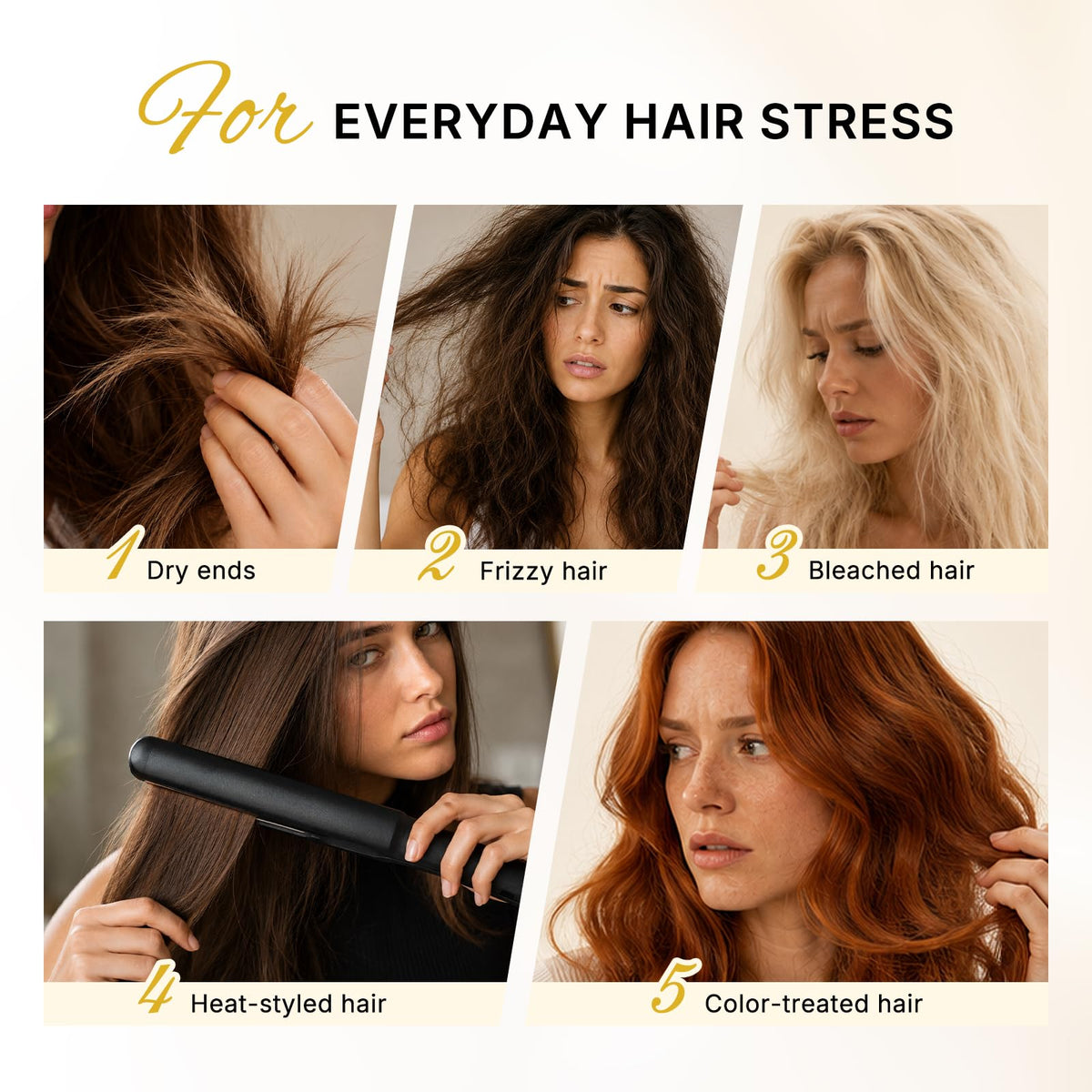 Karseell hair before and after showing visible shine and improved manageability benefit
