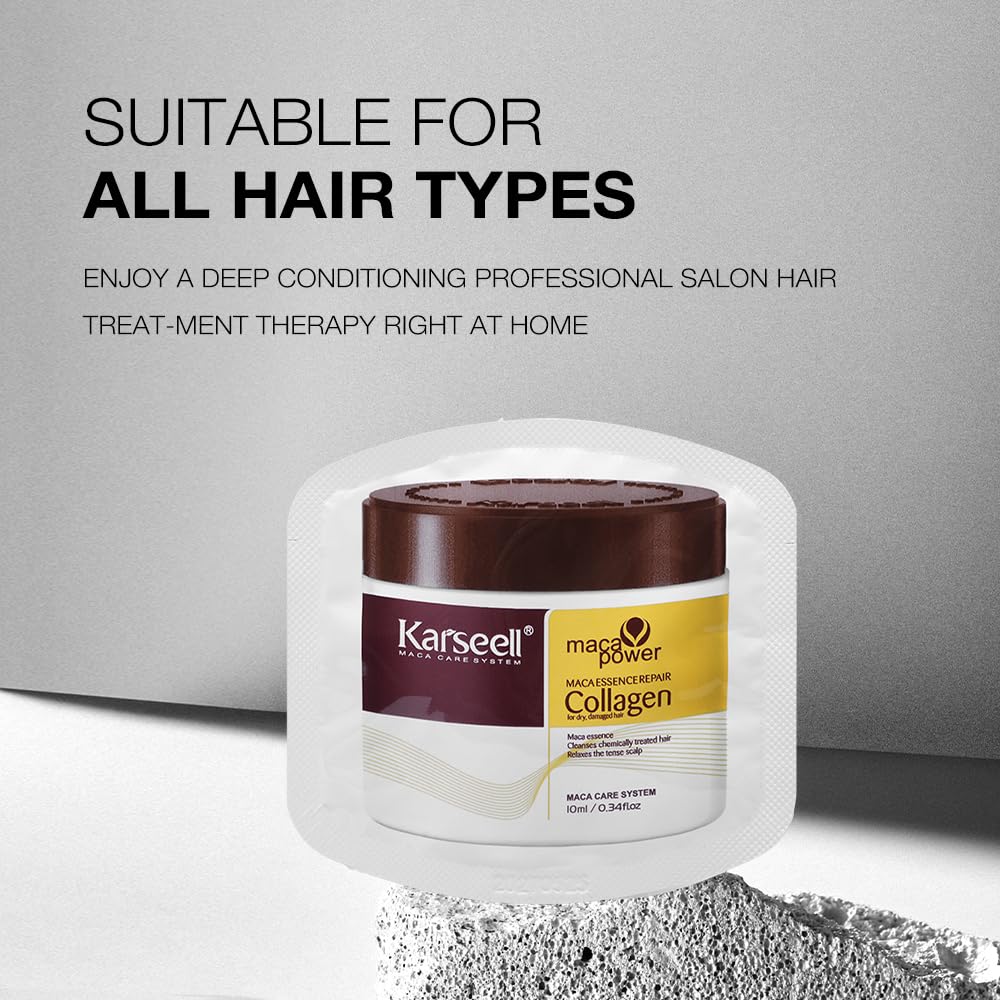 Karseell ingredient label detail showing collagen and argan benefit