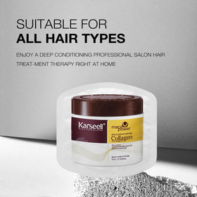 Karseell ingredient label detail showing collagen and argan benefit