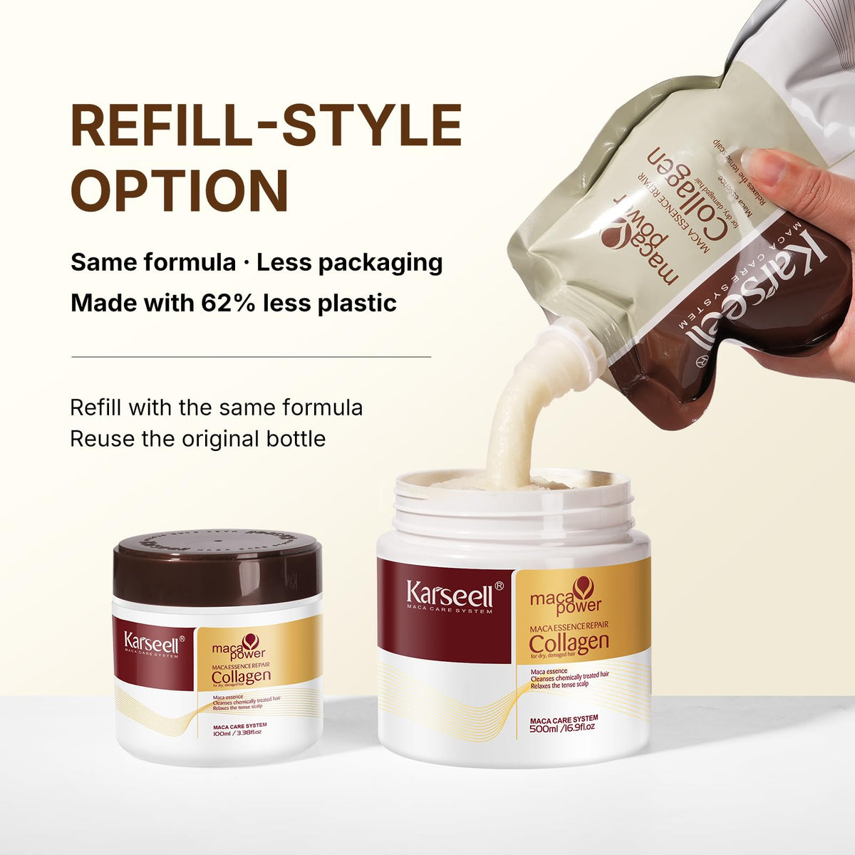 Karseell keratin ingredient image emphasizing strengthening benefit