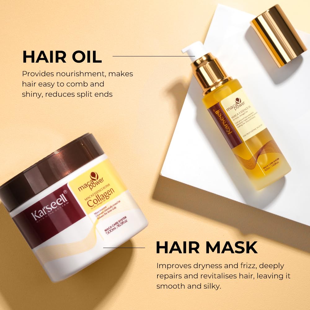 Karseell argan oil smoothing damp ends to reduce frizz and add shine