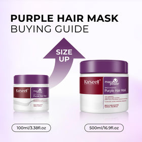 Karseell open jar showing violet mask texture and easy application benefits