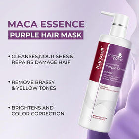 Karseell shampoo lather texture demonstrating strong violet pigment deposit benefit