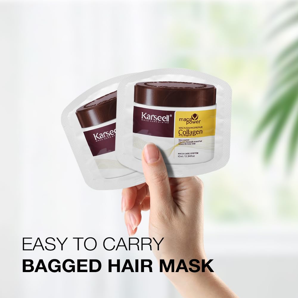 Karseell rinsed hair smooth and shiny, showing frizz control benefit