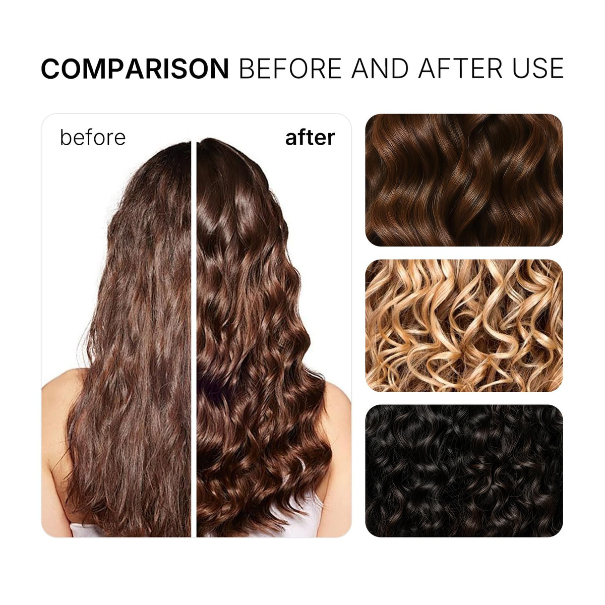 Stylist using Karseell in salon setting to shape curls and speed up client styling