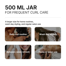 Karseell jar held in hand to show 500 mL scale for salon or home use convenience