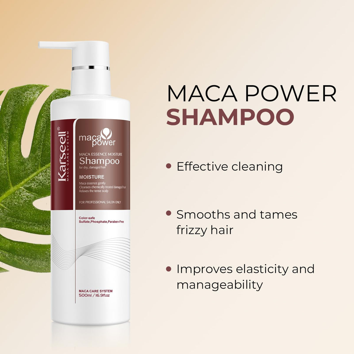 Karseell shampoo texture in hand showing creamy lather for gentle moisturizing cleanse