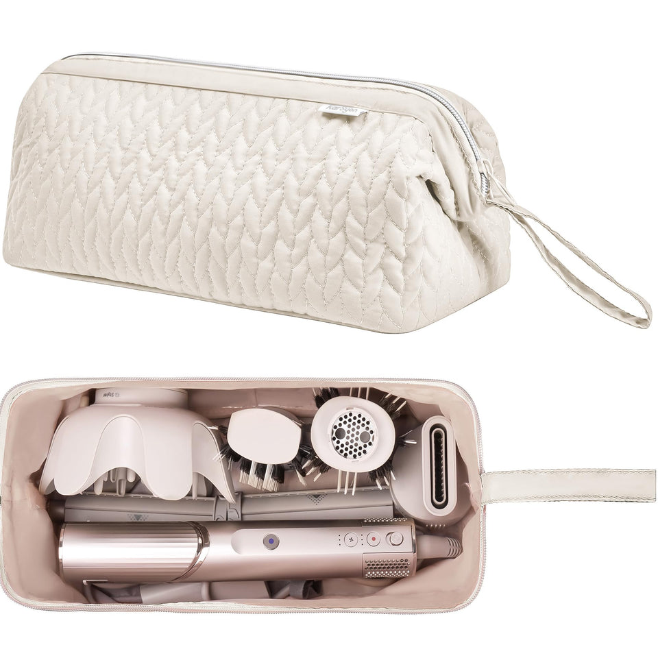 KarSyon front view beige case showing compact protective design