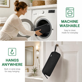 KarSyon top handle and hang loop for easy carry or hook storage