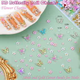 Kasither detail shot of 3D bows hearts and flower charms adding texture