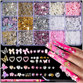 Kasither front packaging box showing all 15 compartments and organized charms