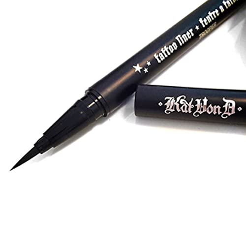 Kat Von D tattoo liner scale comparison in hand for size reference