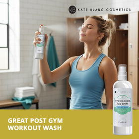 Kate Blanc Cosmetics droplet texture on skin showing gentle, non-drying feel benefit