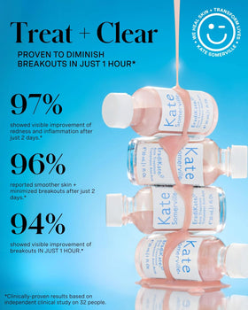 Kate Somerville EradiKate ingredient callout highlighting sulfur and salicylic acid for blemish control