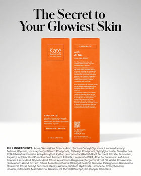 Kate Somerville label ingredient list emphasizing active acids and enzymes