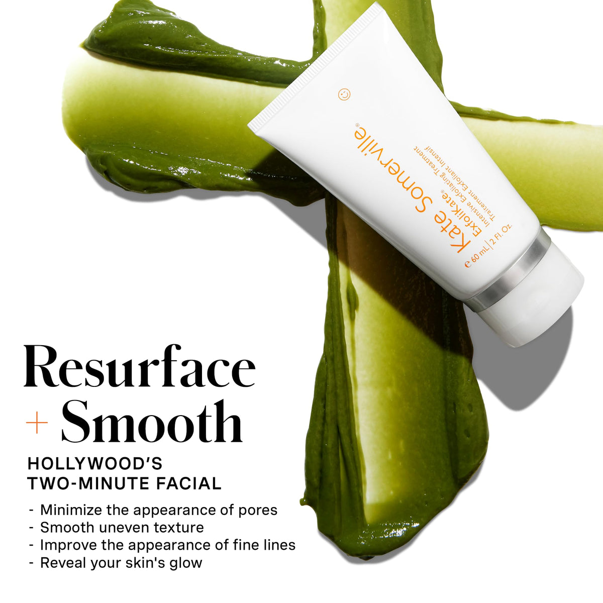 Kate Somerville ingredients label photo emphasizing AHA BHA enzymes for clarity