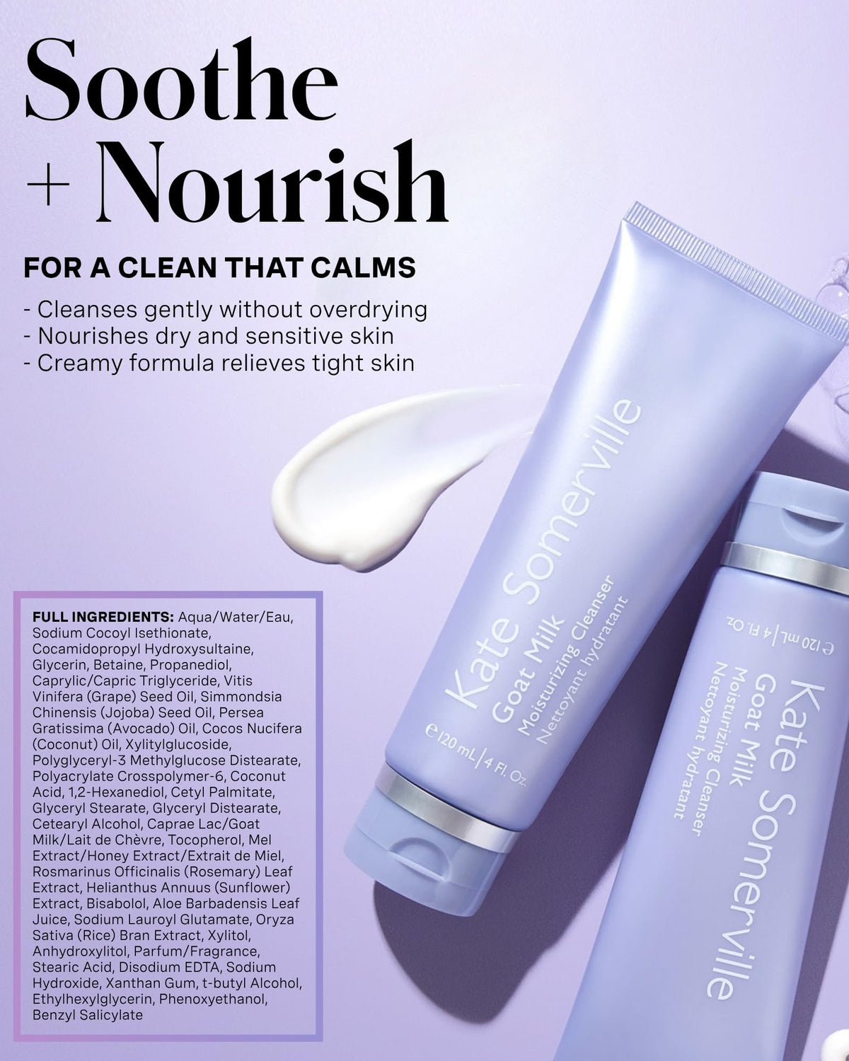 Kate Somerville dispenser pumping cleanser onto fingers for easy daily application benefit