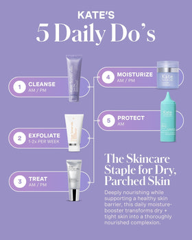 Kate Somerville bottle in hand for scale demonstrating compact 4 fl oz travel size