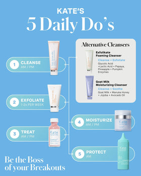 Kate Somerville bottle held in hand showing size and travel-friendly convenience benefit