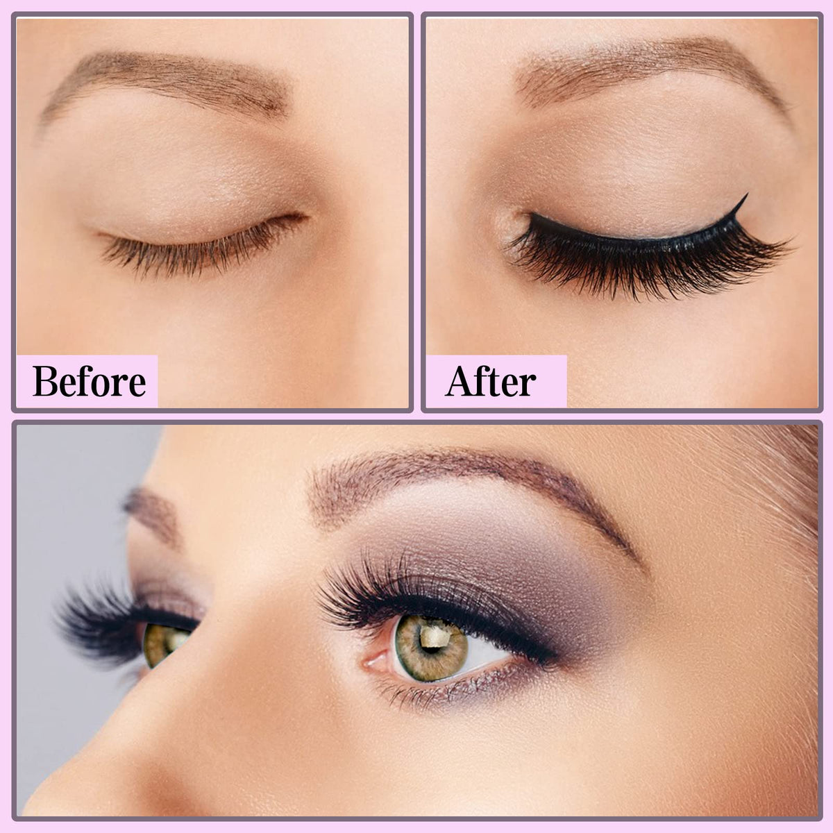 KATGE tweezers holding a lash band to show accurate, mess-free placement