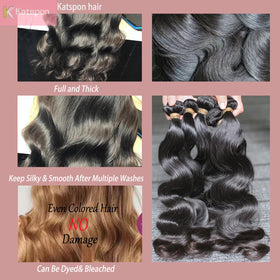 Katspon installed quick weave on model showing natural movement