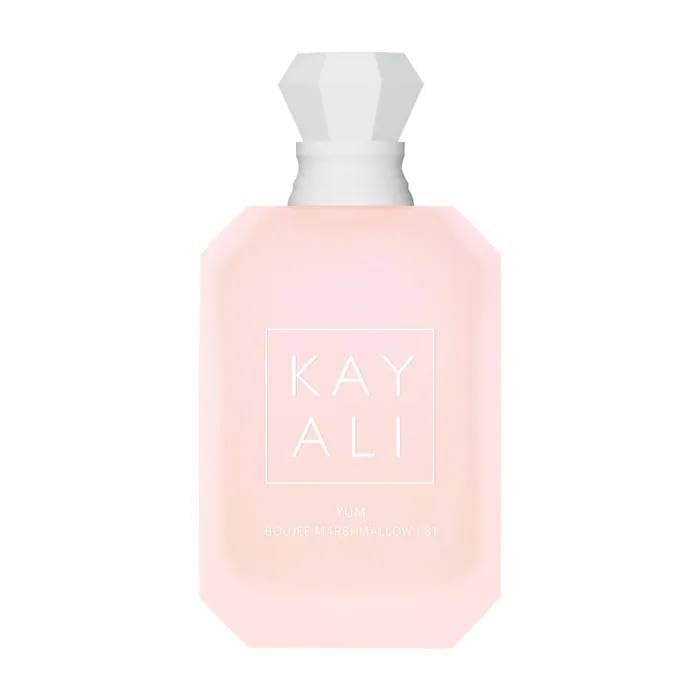 KAYALI front bottle of Yum Boujee Marshmallow 81 showing elegant packaging and gift-ready appeal