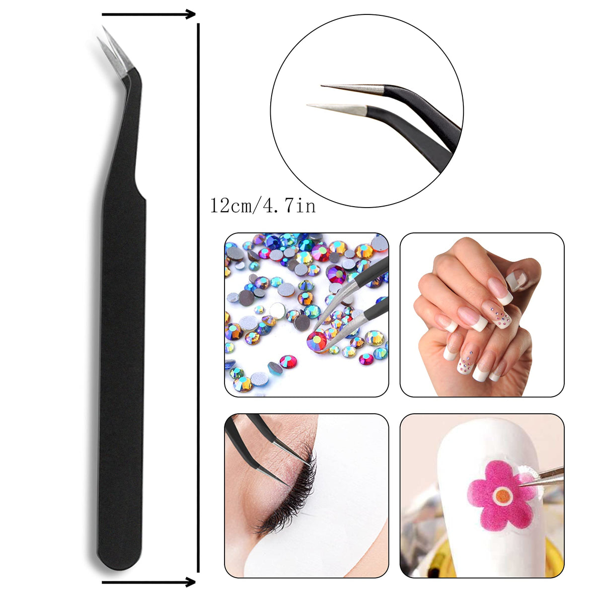 Kaychan wax tip detail showing sticky pickup surface for precise rhinestone placement