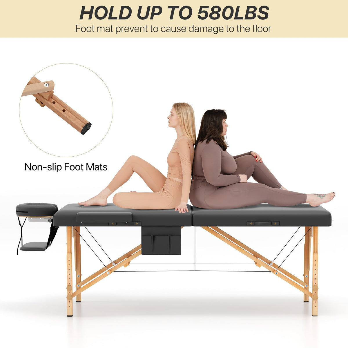 KCC foam cross-section detail showing memory foam layer and firm support benefits