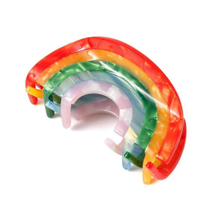 KCHIES rainbow clip front view showing colorful design and playful accent