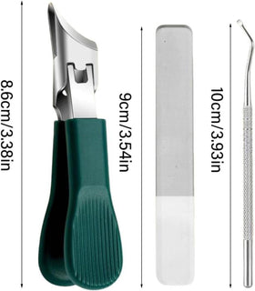 Kcyuowq glass file and nail spoon set for smoothing and cleaning nails