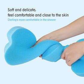 KECUCO baby resting on cushion in tub showing safer, cozier bath