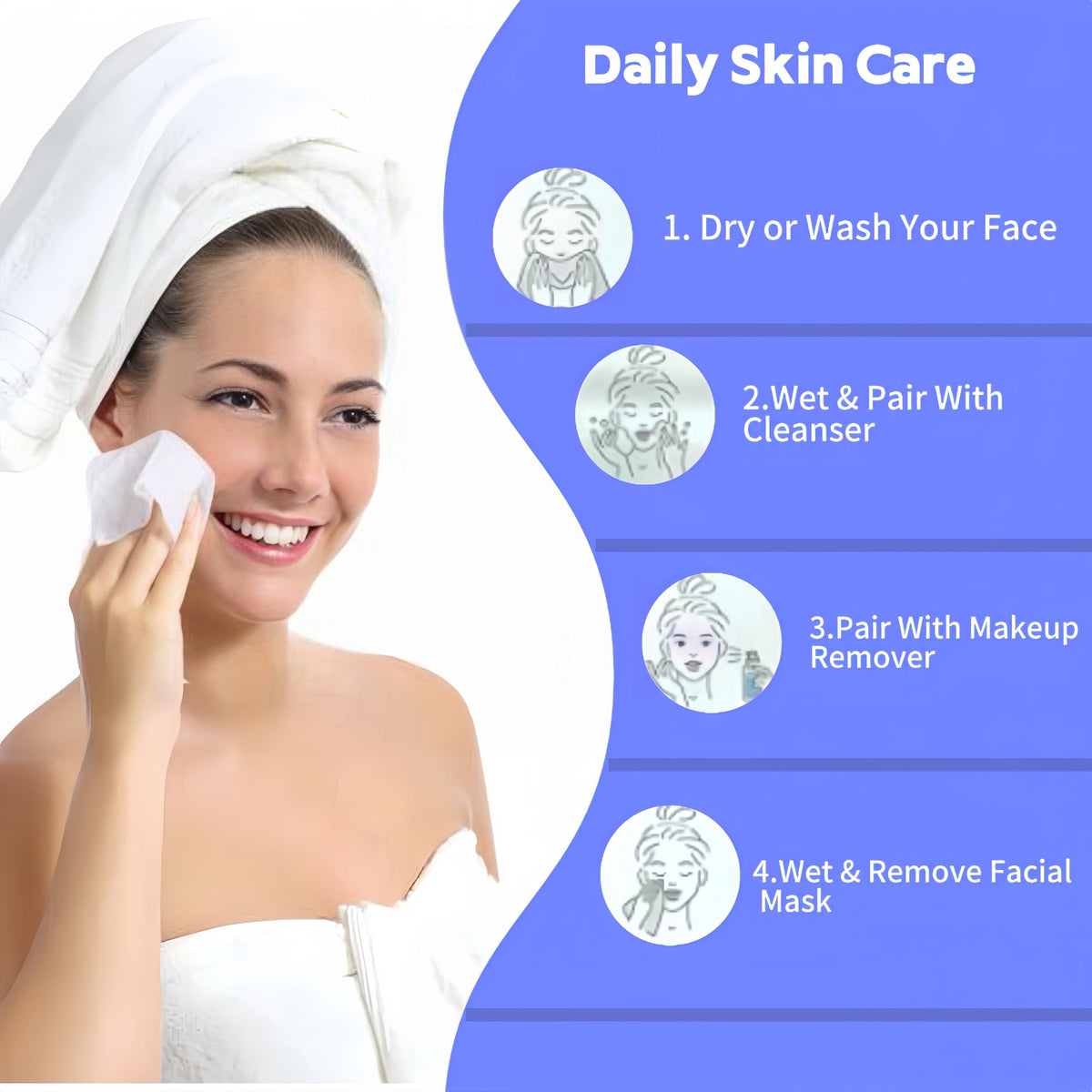 KeeiZoes towel removing makeup gently for clear skin without residue