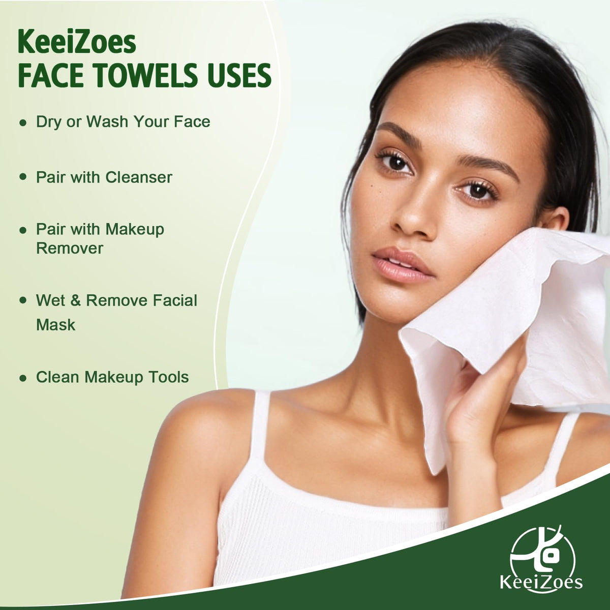 KeeiZoes towel next to ruler illustrating 7.9 by 7.9 inch size