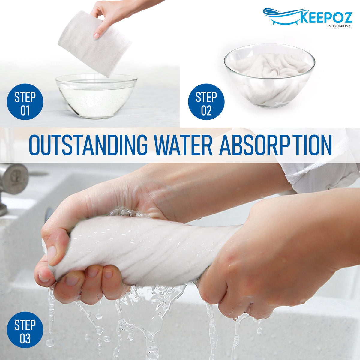 KEEPOZ button and elastic loop detail for secure hands-free benefit