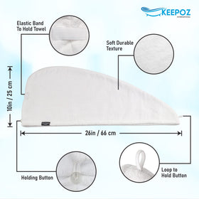 KEEPOZ close-up of cotton terry texture for fast absorbency benefit