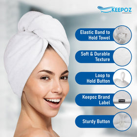 KEEPOZ in-use: woman wrapping hair demonstrating convenience benefit