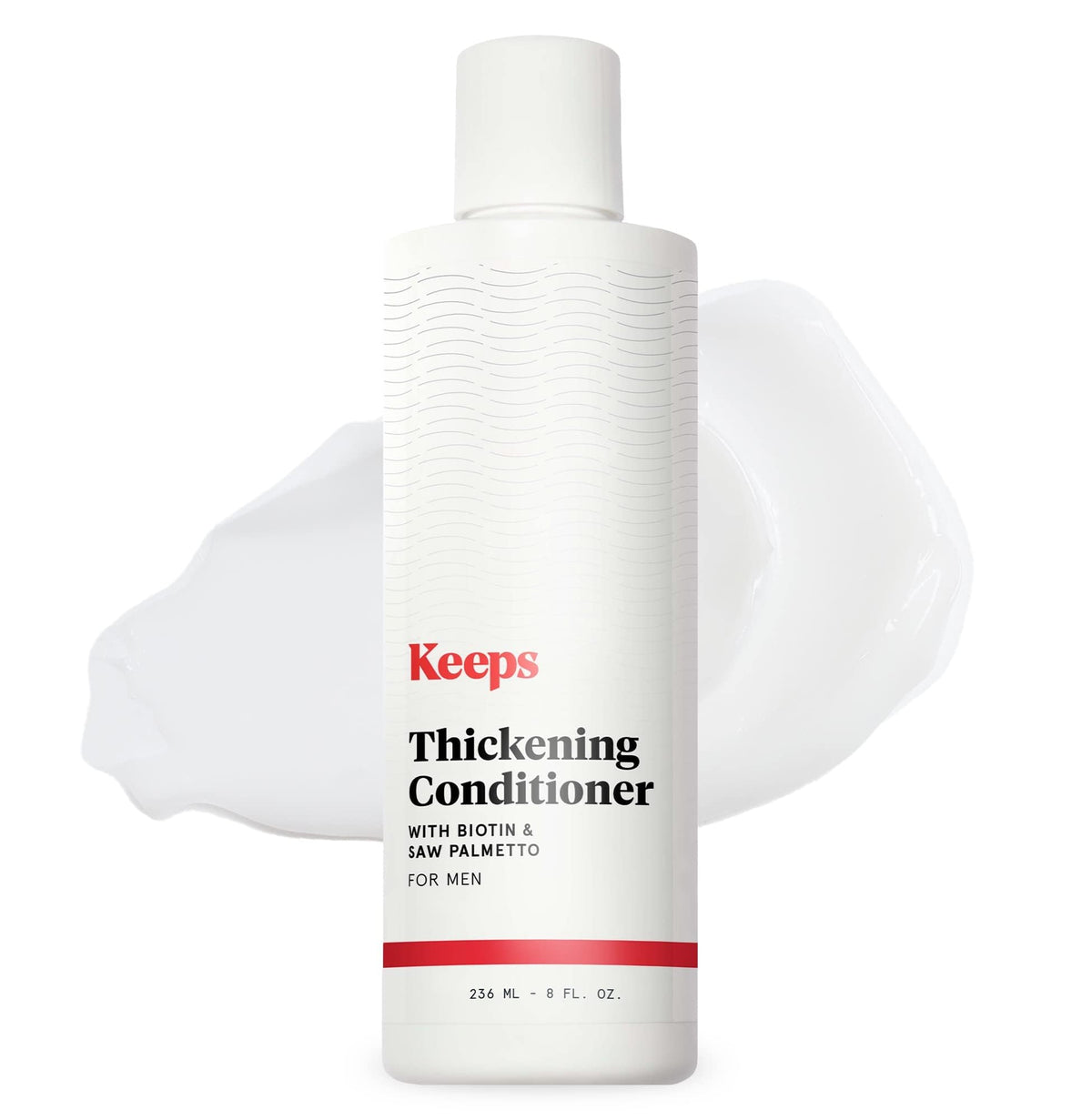 Keeps thickening conditioner front packaging showing bottle and branding with clear product identity