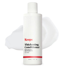 Keeps thickening conditioner front packaging showing bottle and branding with clear product identity