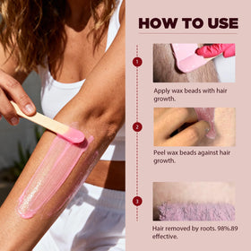 Keethem assortment of large and small applicators with wax beads for precise waxing