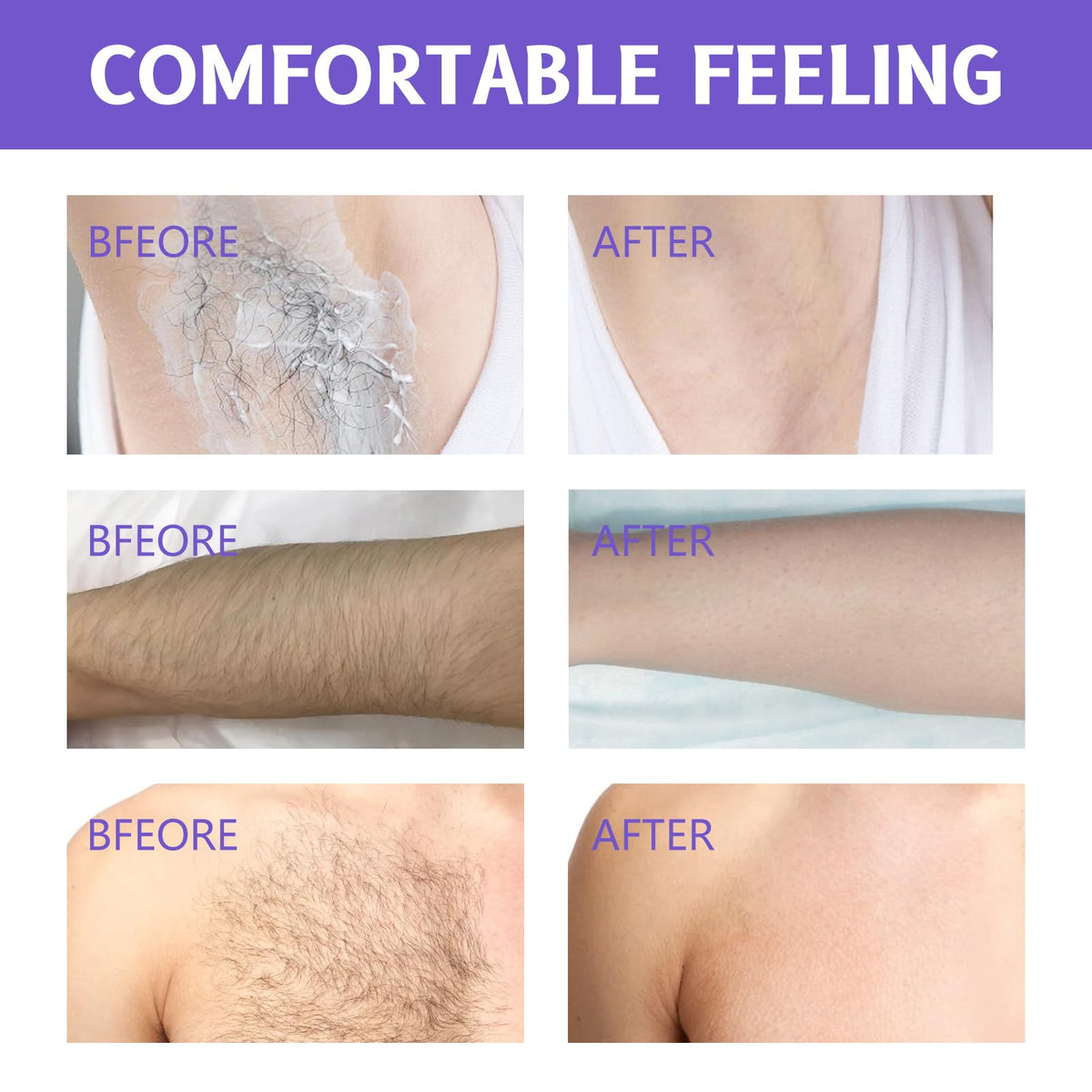 KEHOO cream applied on leg illustrating easy, quick hair removal