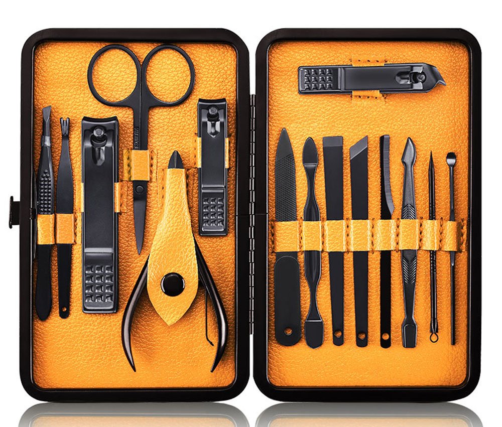 Keiby Citom front packaging closed showing sleek black and yellow case, elegant gift-ready presentation
