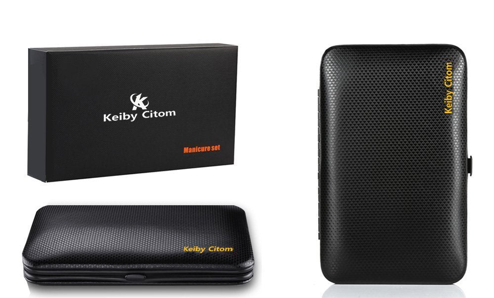 Keiby Citom open case with neatly arranged 15 tools, organized pockets for easy travel use