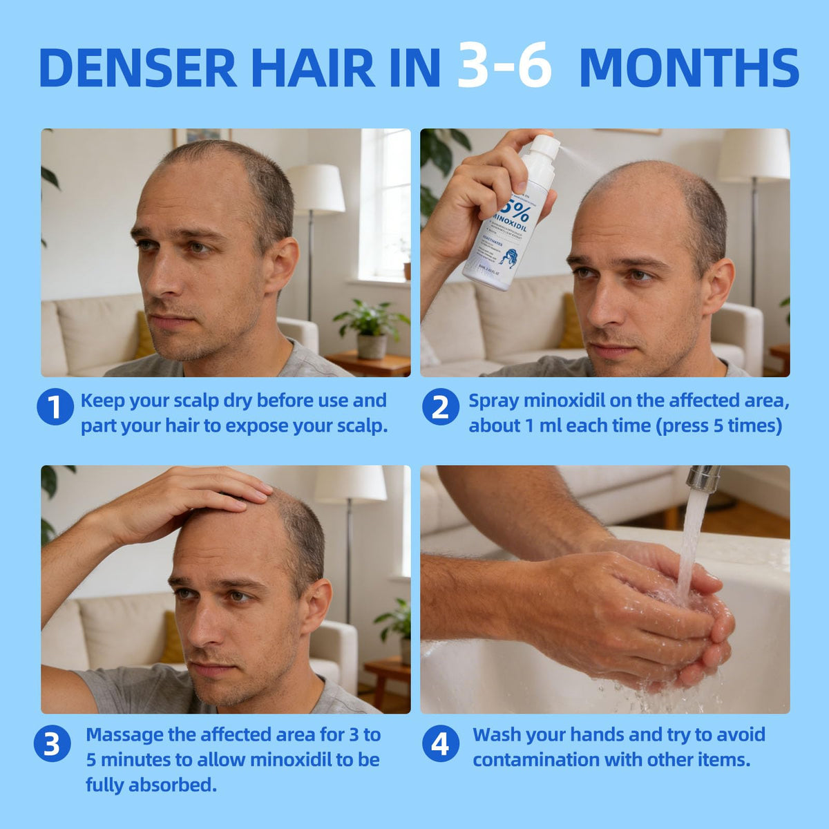 KELUAL DS used on beard patch illustrating localized support