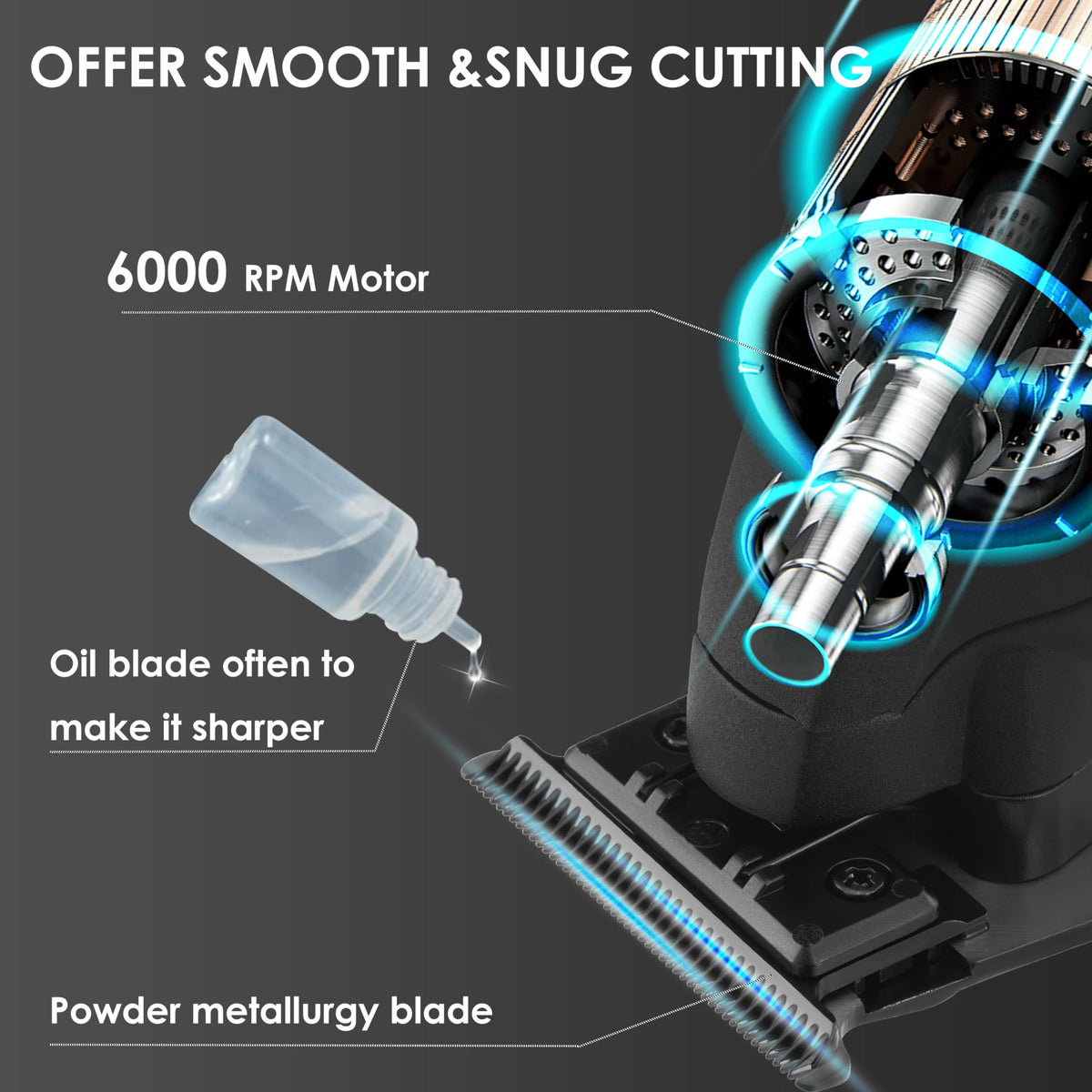 KEMEI trimmer held in hand to show size and balance for steady trimming