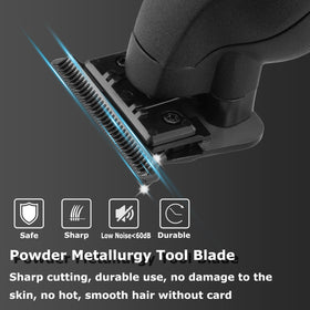 KEMEI LED display visible on handle indicating battery level for reliable runtime