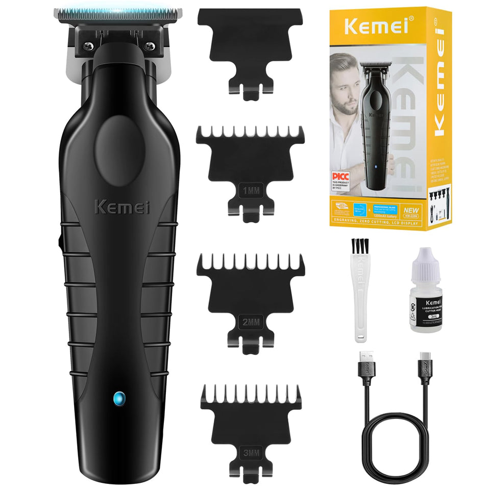 KEMEI 2299 front view showing ergonomic handle and control benefits
