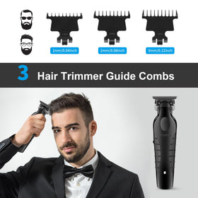KEMEI 2299 with guide combs for repeatable length settings and versatility