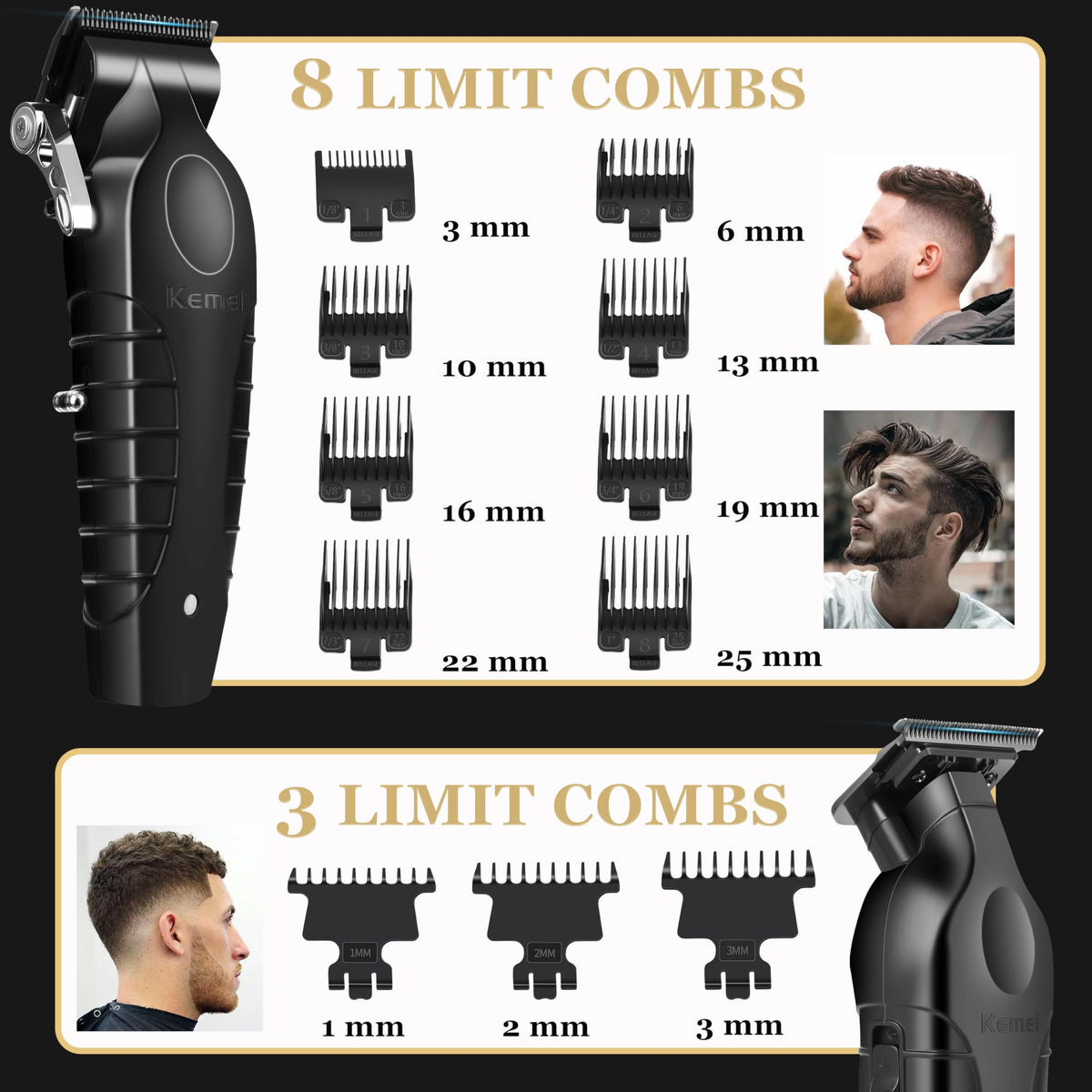 KEMEI tools in hand to show compact travel-friendly size