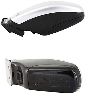 KEMEI product label and specs highlighting stainless steel blades and cordless operation