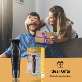 KEMEI PG2299 in barber station lifestyle shot demonstrating salon-ready results